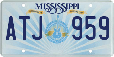 MS license plate ATJ959