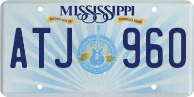 MS license plate ATJ960