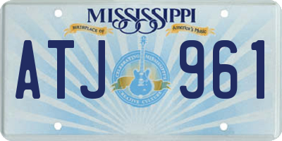 MS license plate ATJ961