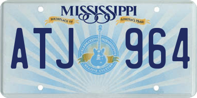MS license plate ATJ964