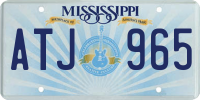 MS license plate ATJ965