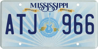 MS license plate ATJ966