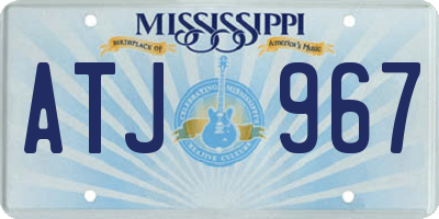 MS license plate ATJ967