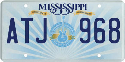 MS license plate ATJ968