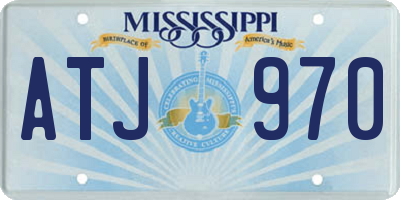 MS license plate ATJ970