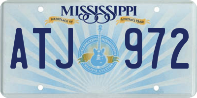 MS license plate ATJ972