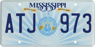 MS license plate ATJ973