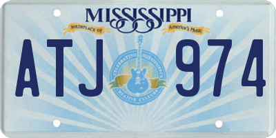 MS license plate ATJ974