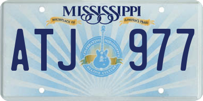 MS license plate ATJ977
