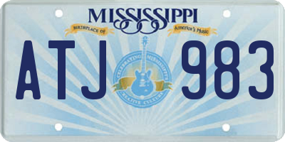 MS license plate ATJ983