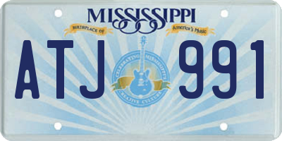 MS license plate ATJ991