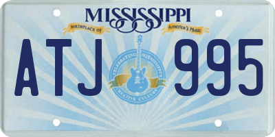 MS license plate ATJ995