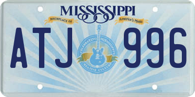 MS license plate ATJ996
