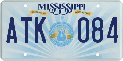 MS license plate ATK084