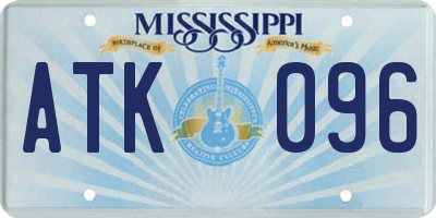 MS license plate ATK096
