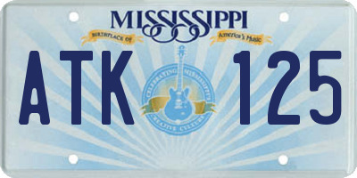 MS license plate ATK125