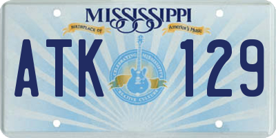 MS license plate ATK129
