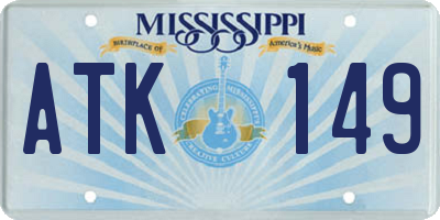 MS license plate ATK149