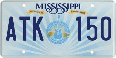 MS license plate ATK150