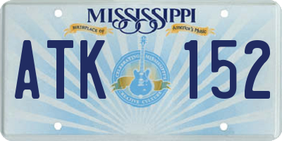 MS license plate ATK152