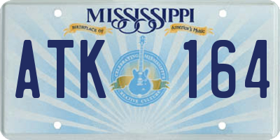 MS license plate ATK164