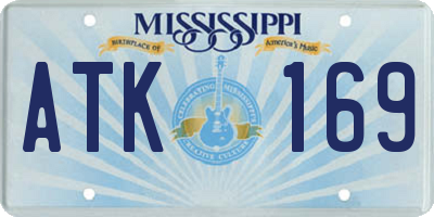 MS license plate ATK169