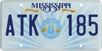 MS license plate ATK185