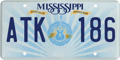 MS license plate ATK186