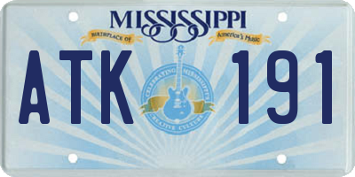 MS license plate ATK191