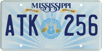 MS license plate ATK256