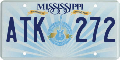 MS license plate ATK272