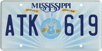 MS license plate ATK619