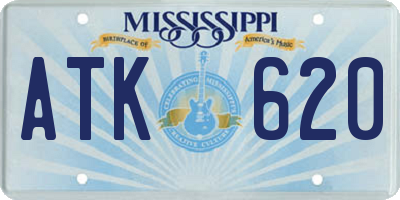 MS license plate ATK620