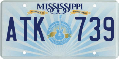 MS license plate ATK739