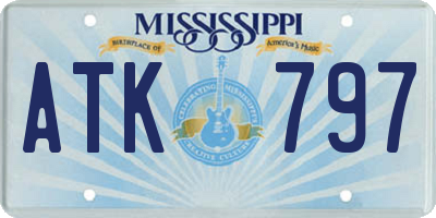 MS license plate ATK797