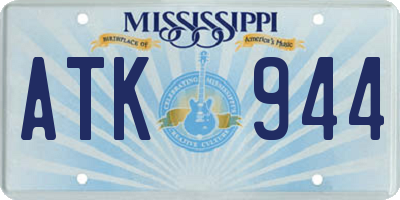 MS license plate ATK944
