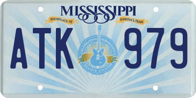 MS license plate ATK979