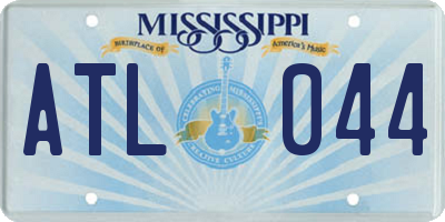 MS license plate ATL044