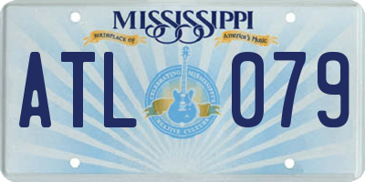 MS license plate ATL079