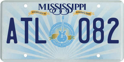 MS license plate ATL082