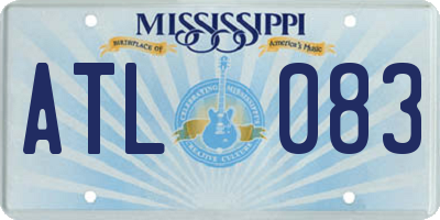 MS license plate ATL083