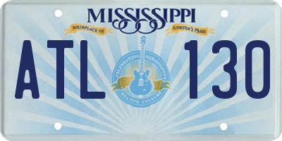 MS license plate ATL130