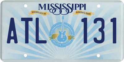MS license plate ATL131