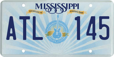 MS license plate ATL145