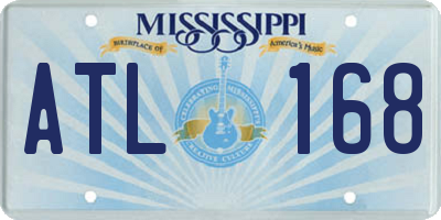 MS license plate ATL168
