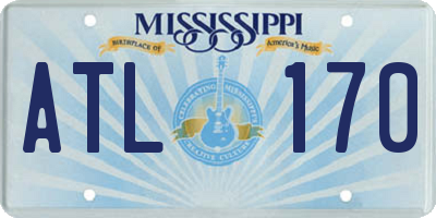 MS license plate ATL170