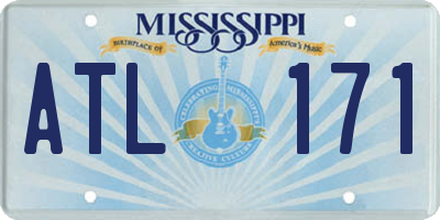 MS license plate ATL171