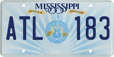 MS license plate ATL183