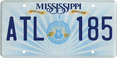 MS license plate ATL185