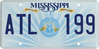MS license plate ATL199
